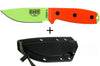 Couteau Esee 3 ESEE-3PM-VG lame acier carbone venom green 8,8cm manche G10 orange + étui