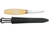 Couteau à sculpter Mora 106 lame carbone 8,2cm manche en bouleau + étui
