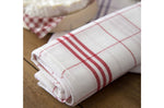 Torchon à carreaux rouges Tissage de l'Ouest Hugo fabriqué en France