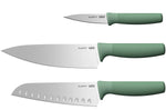 Set de 3 couteaux Berghoff Leo Forest en acier inox et polypropylène vert