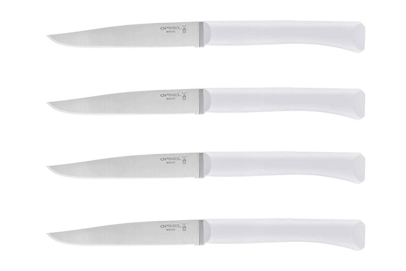 Coffret 4 couteaux de table Opinel Bon Appétit + lame 11cm en inox manche en polymère nuage