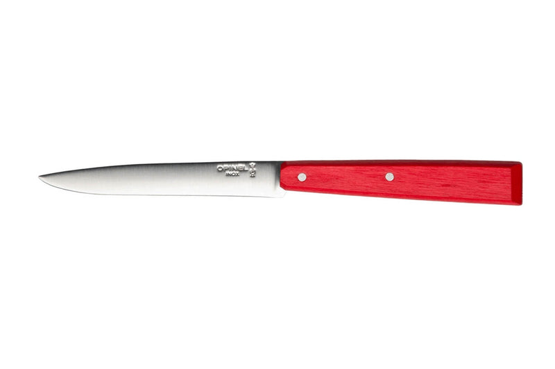 Couteau de table Opinel Bon Appétit Bois n°125 lame 11cm en inox manche en charme rouge