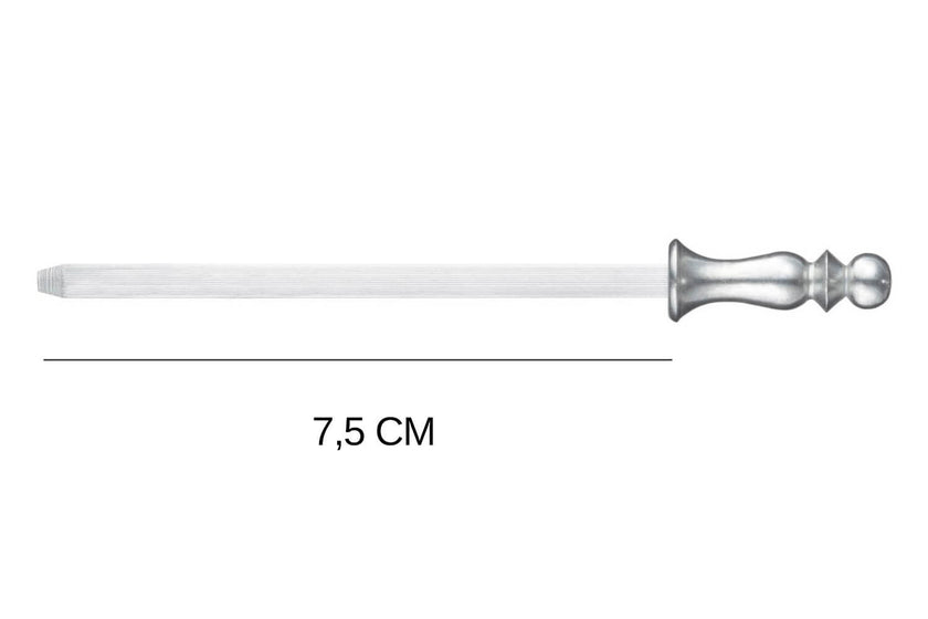 Mini fusil à aiguiser Opinel avec manche en acier inox de 7,5 cm