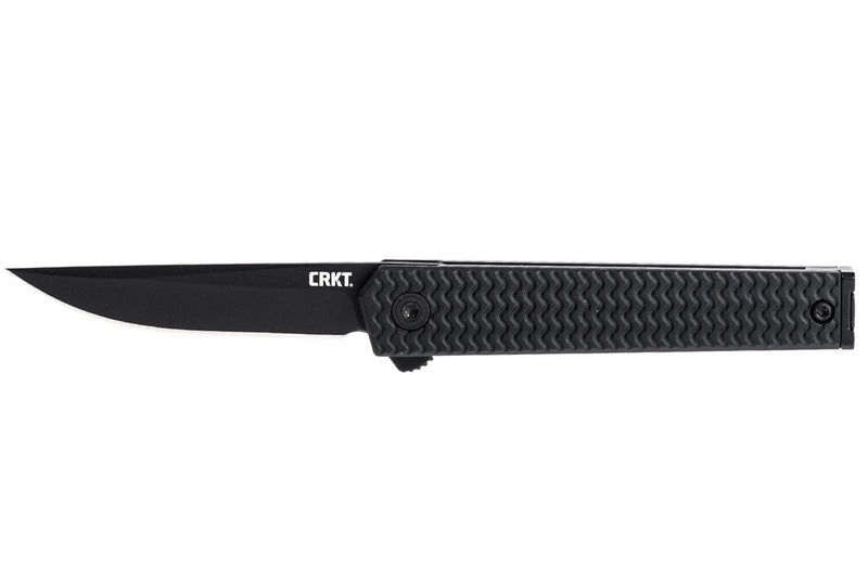 Couteau pliant CRKT CEO Microflipper 7081D2K.CR manche en aluminium noir 8cm + clip de poche