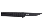 Couteau pliant CRKT CEO Microflipper 7081D2K.CR manche en aluminium noir 8cm + clip de poche