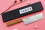 Couteau nakiri japonais artisanal Wusaki Migaki G3 16,5cm