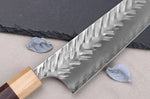 Couteau kiritsuke 21cm japonais artisanal Yoshimi Kato SPG Strix V-Tsuchime
