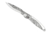 Couteau pliant K2 Elegance K2.22M manche inox décor magnolia 11,5cm + étui suédine