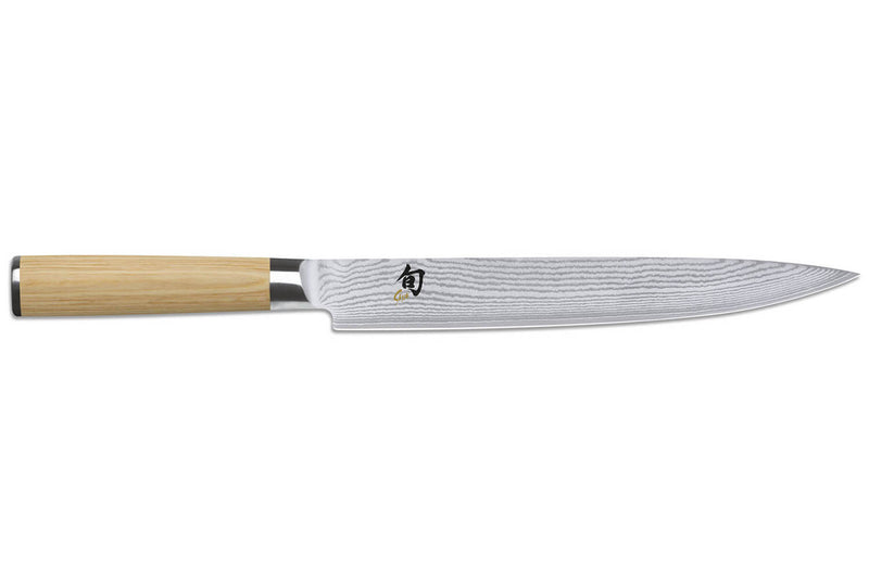 Couteau à trancher japonais Kai Shun Classic White damas 33 couches 23cm