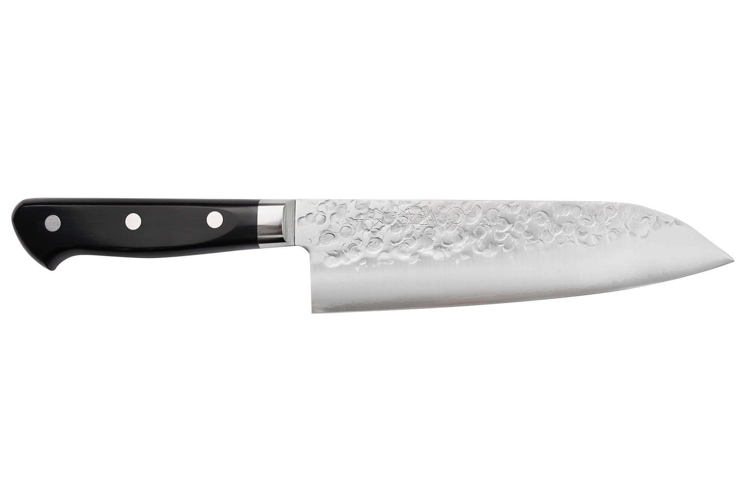Couteau santoku japonais artisanal Takamura VG10 Tsuchime 16,5cm