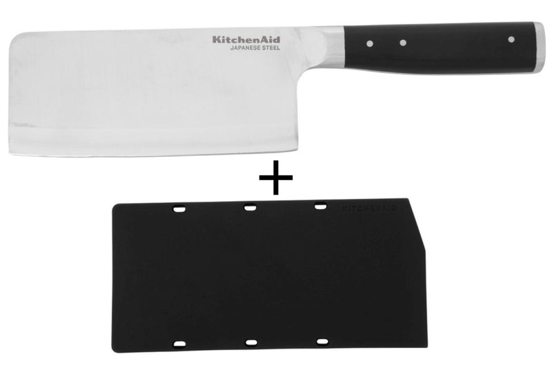 Couteau hachoir Kitchen Aid Gourmet lame en acier japonais 15cm + étui