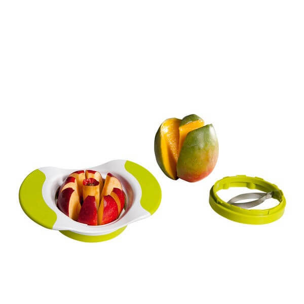 Coupe-pommes et mangues KITCHEN ARTIST 2 lames interchangeables + poignées