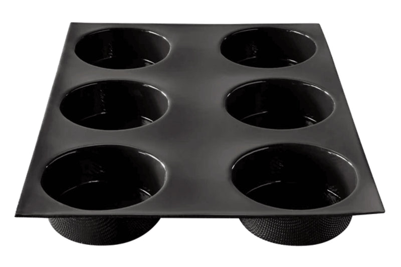 Moule 6 grands ronds Flexipan anti-adhérent en silicone et tricot de verre 40x30cm