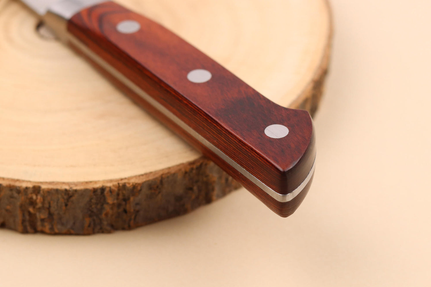 Couteau santoku 17cm japonais Satake Cutlery Brown Pakkawood