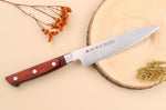 Coffret 3 couteaux japonais Satake Cutlery Brown Pakkawood chef + santoku + office