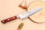 Coffret 3 couteaux japonais Satake Cutlery Brown Pakkawood chef + santoku + office