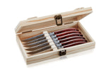 Coffret de 6 couteaux à steak Gefu Rancho lame en acier forgé martelé