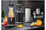 Bloc vide Gefu Smartline en polymère noir et inox 28 compartiments