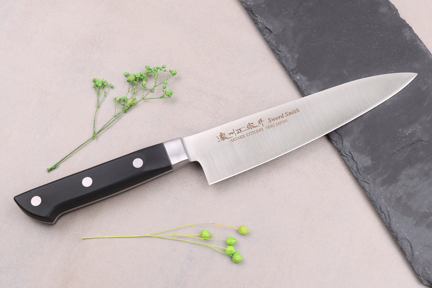 Coffret 2 couteaux japonais Satake Cutlery ABS chef 18cm + office 9cm