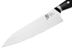 Couteau de chef japonais KAI Shun Nagare Black lame damas 72 couches Dual Core 20cm manche bombé