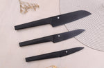 Coffret 3 couteaux japonais Satake Cutlery Black santoku + universel + office