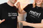 Tee-shirt officiel Couteauxduchef "Ou t'aiguises ou jt'aiguise !"