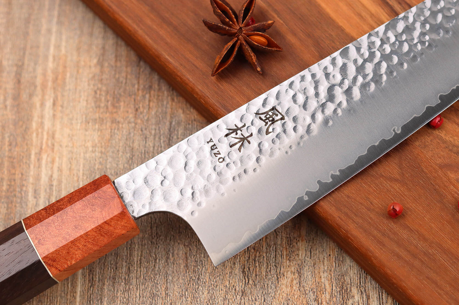 Couteau santoku 17cm japonais artisanal Yuzo Akira Tsuchime VG10