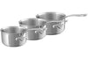 Set de 3 casseroles Mauviel M'Cook tout inox avec poignée fixe compatible induction