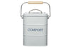 Bac à compost KitchenCraft Living Nostalgia en acier gris 3L
