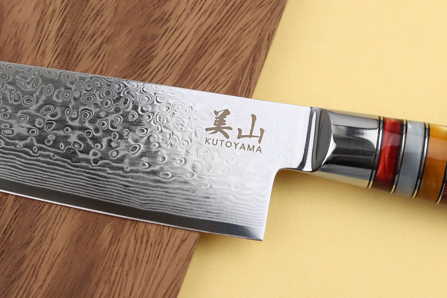 Couteau de chef 20cm Kutoyama damas pakka rainbow