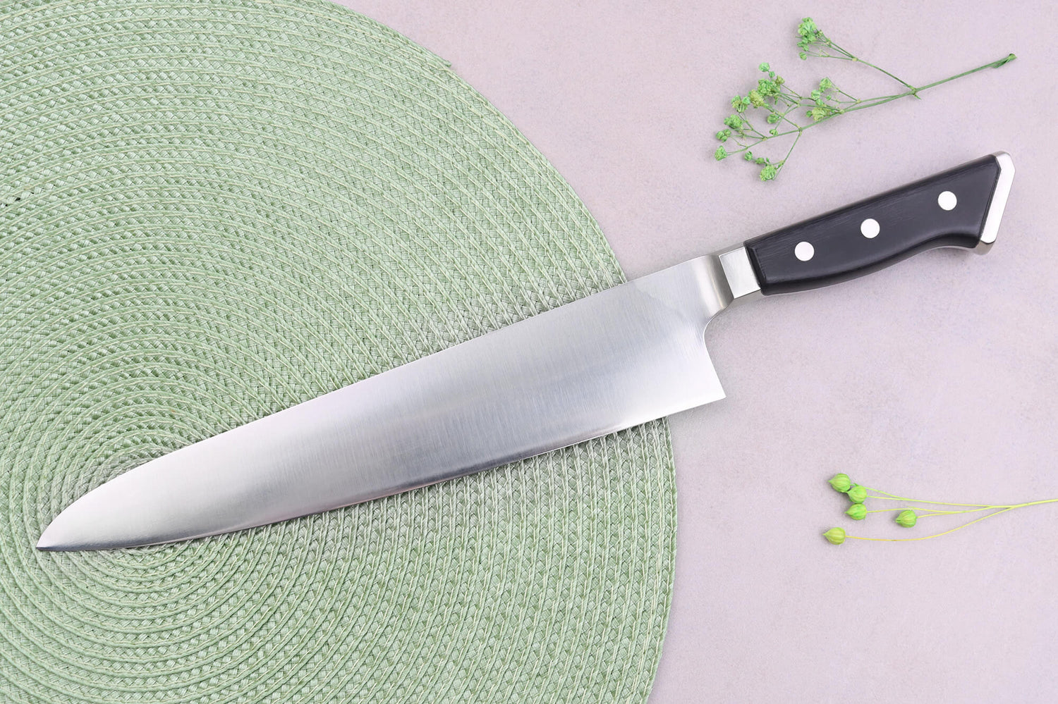 Couteau de chef alvéolé japonais Glestain K series 24cm