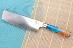 Couteau nakiri 17cm Kutoyama damas Azur