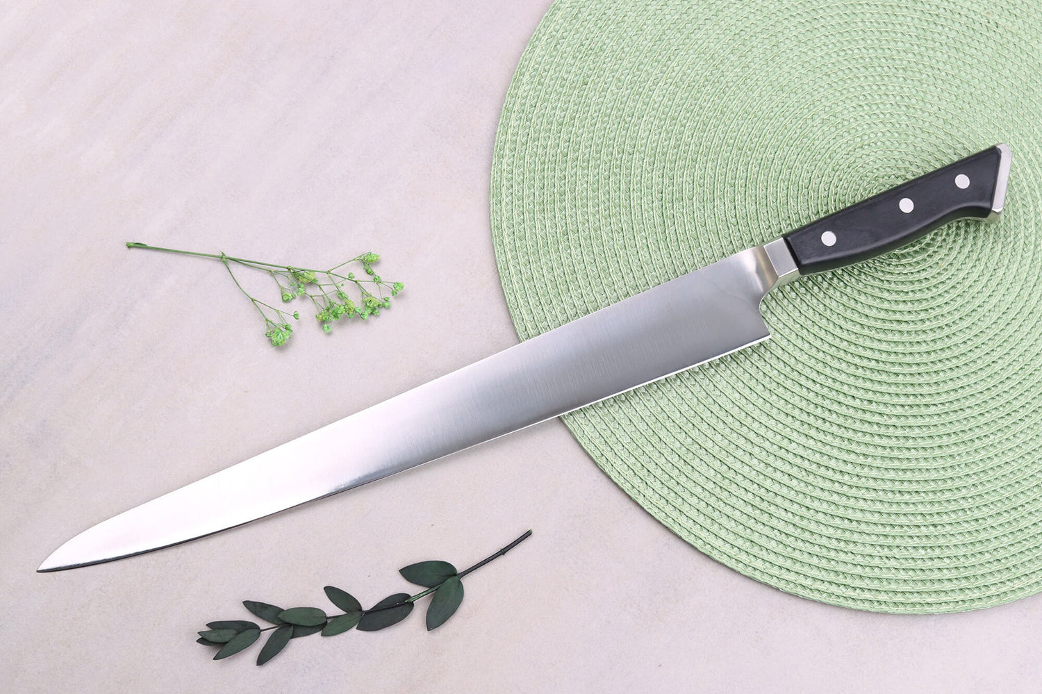 Couteau sujihiki alvéolé japonais Glestain K Series 33cm