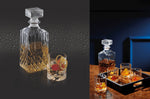 Set de bouteille à whisky Barcraft avec 4 verres taillés