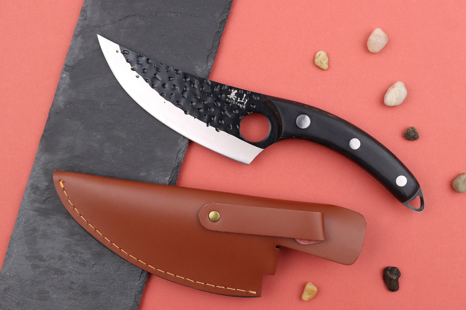 Couteau viking 15cm Kutoyama manche ébène