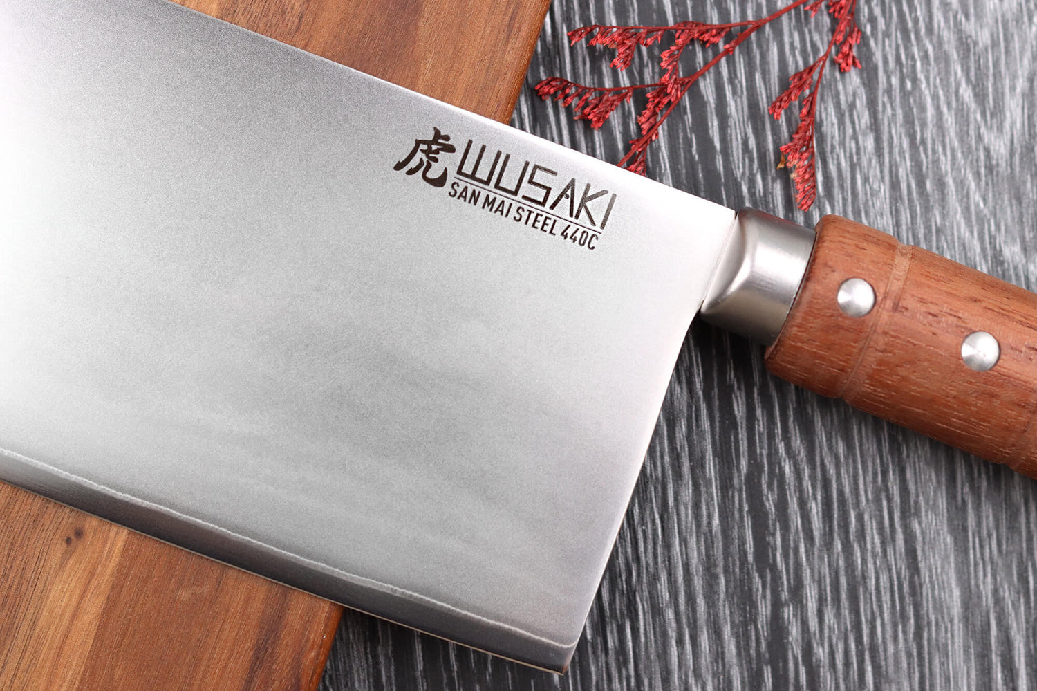 Couteau de chef chinois 17,5cm Wusaki Padouk San Mai