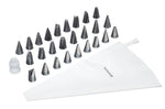 Set pâtissier Kitchencraft avec 26 douilles en acier inoxydable + poche à douille + adaptateur