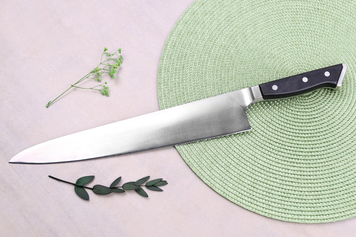 Couteau de chef alvéolé japonais Glestain K Series 30cm