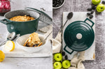 Cocotte MasterClass compatible induction en fonte d'aluminium 4L - Vert