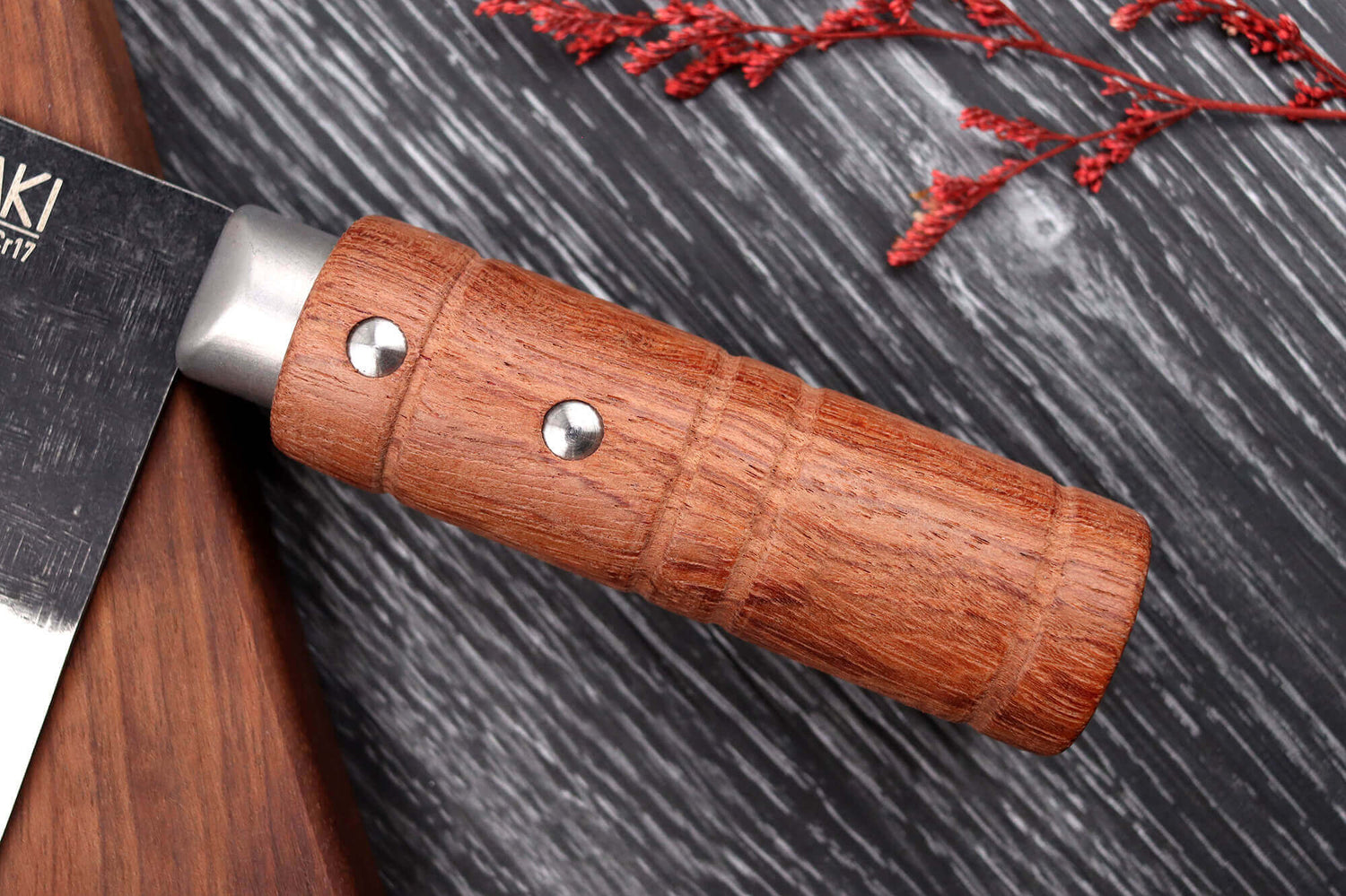 Couteau de chef chinois 17,5cm Wusaki Padouk
