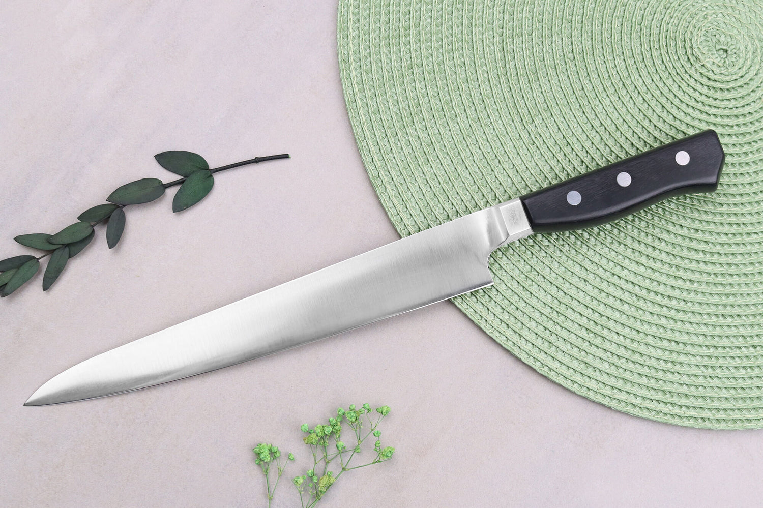 Couteau sujihiki alvéolé japonais Glestain K Series 21cm