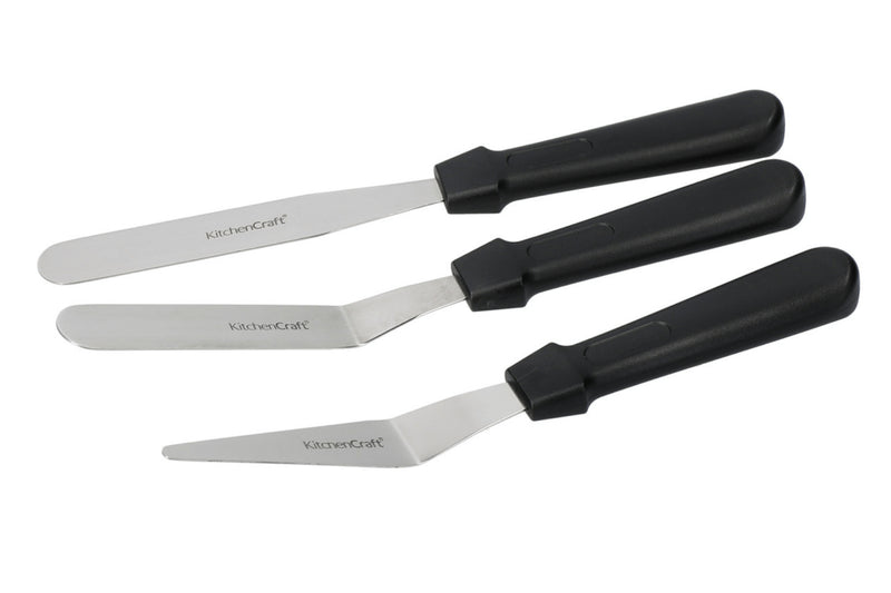 Set de 3 spatules KitchenCraft en acier inoxydable