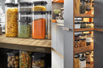 Boîte de conservation Gefu Pantry en verre borosilicate 900ml + 3 étiquettes autocollantes