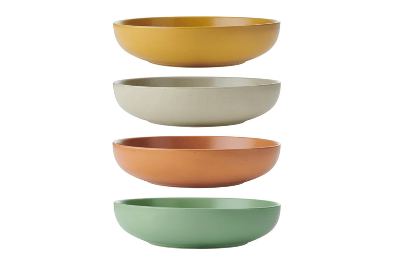 Set de 4 bols à pâtes KitchenCraft Idilica en grès multicolore 21cm