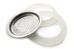 Filtre de rechange pour cafetière italienne Gefu Emilio 2 tasses + 2 joints d'étanchéité