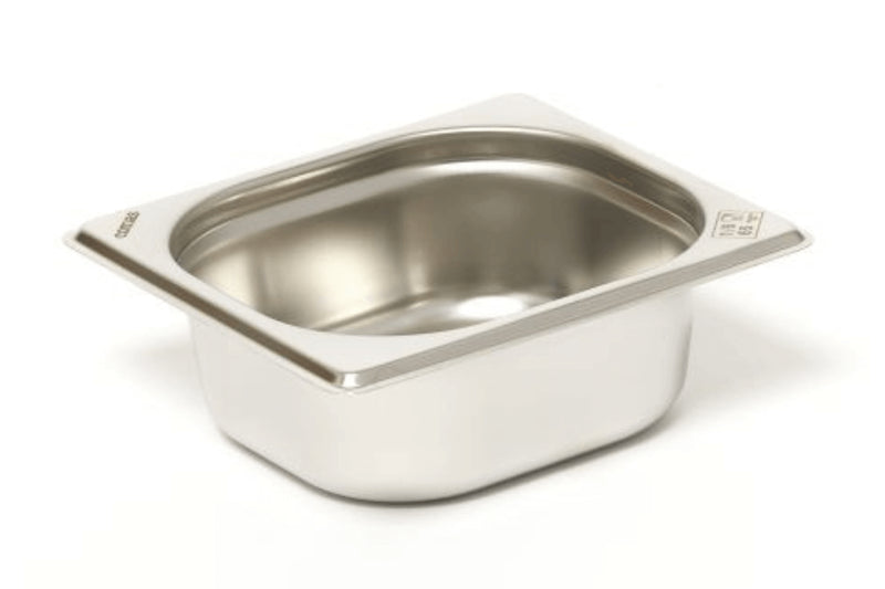 Bac gastronorme GN 1/6 inox 18/0 1L Comas - Hauteur 6,5cm
