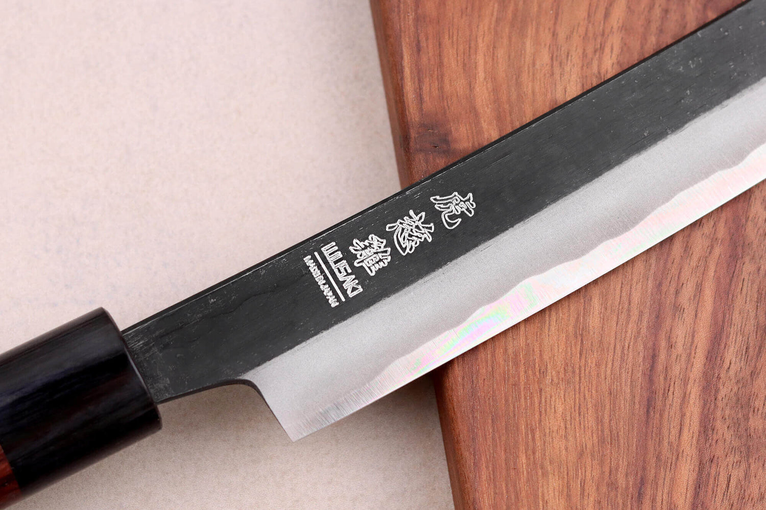 Couteau sakimaru 30cm japonais artisanal Wusaki Sakimaru BS1