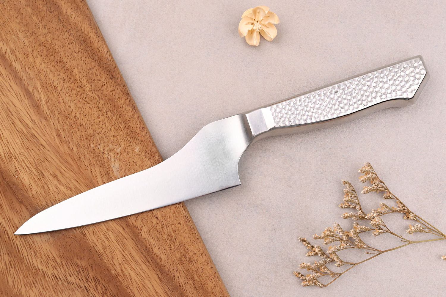 Couteau universel alvéolé dos courbé japonais Glestain Home Series 14cm