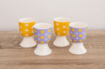 Set de 4 coquetiers KitchenCraft Soleada en porcelaine motifs floraux