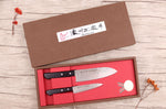 Coffret 2 couteaux japonais Satake Cutlery Nashiji santoku + office